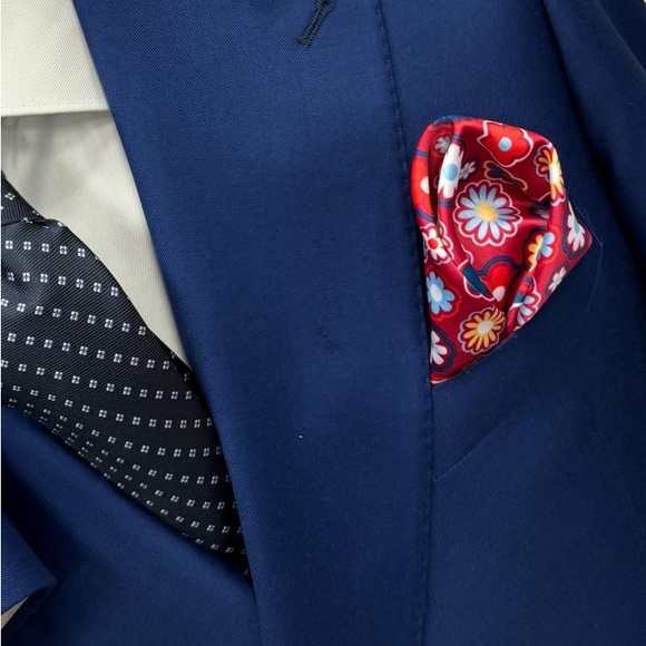 Navy 100% super 150 Cerruti 1881 one button double breasted wool suit - Picture 3 of 3